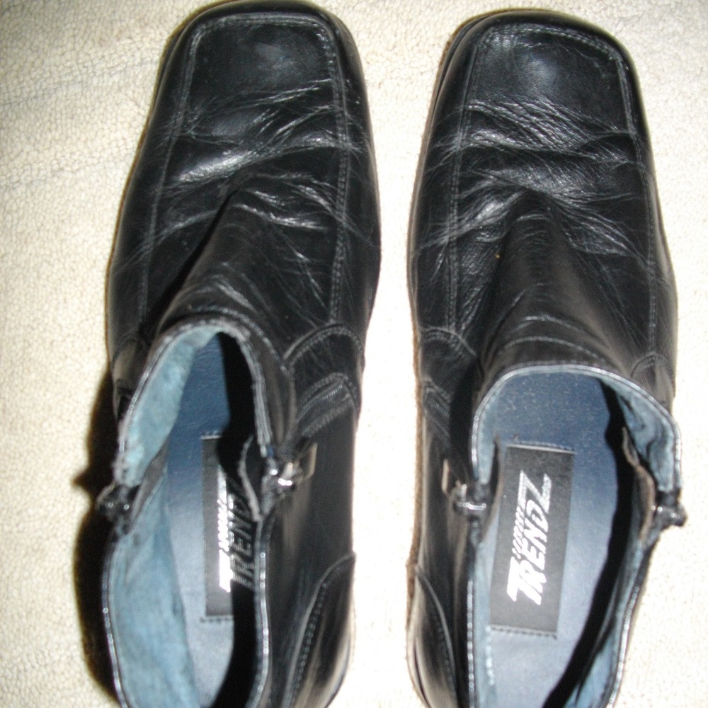 Black TrendZ Men's Zipper Ankle Boots 7-1/2 -- Final Price